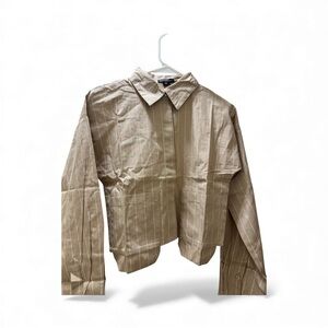 PrettyLittleThing Tan Button Down Shirt